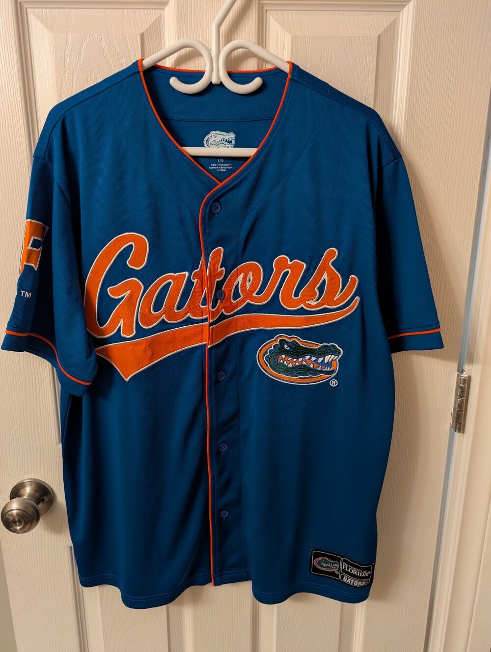 University Of Florida Gators Baseball Jersey Size Large